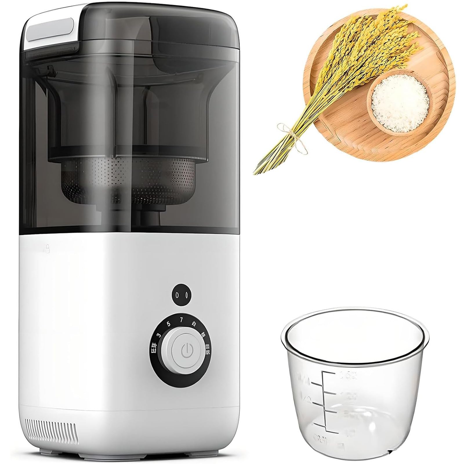 Separatore automatico di crusca di riso e sbucciatrice per grano, macinino per riso marrone e bianco, capacità 480 ml, precisione di fresatura a 7 marce, facile da pulire