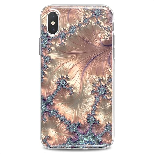 Miniatura 7 de Funda de TPU compatible con iPhone 16e 15 14 13 12 11 Pro Max Plus Mini Xs Xr X 8 7 6 5 SE Cute Art Fractals Golden Clear Phone Impresionante Patrón