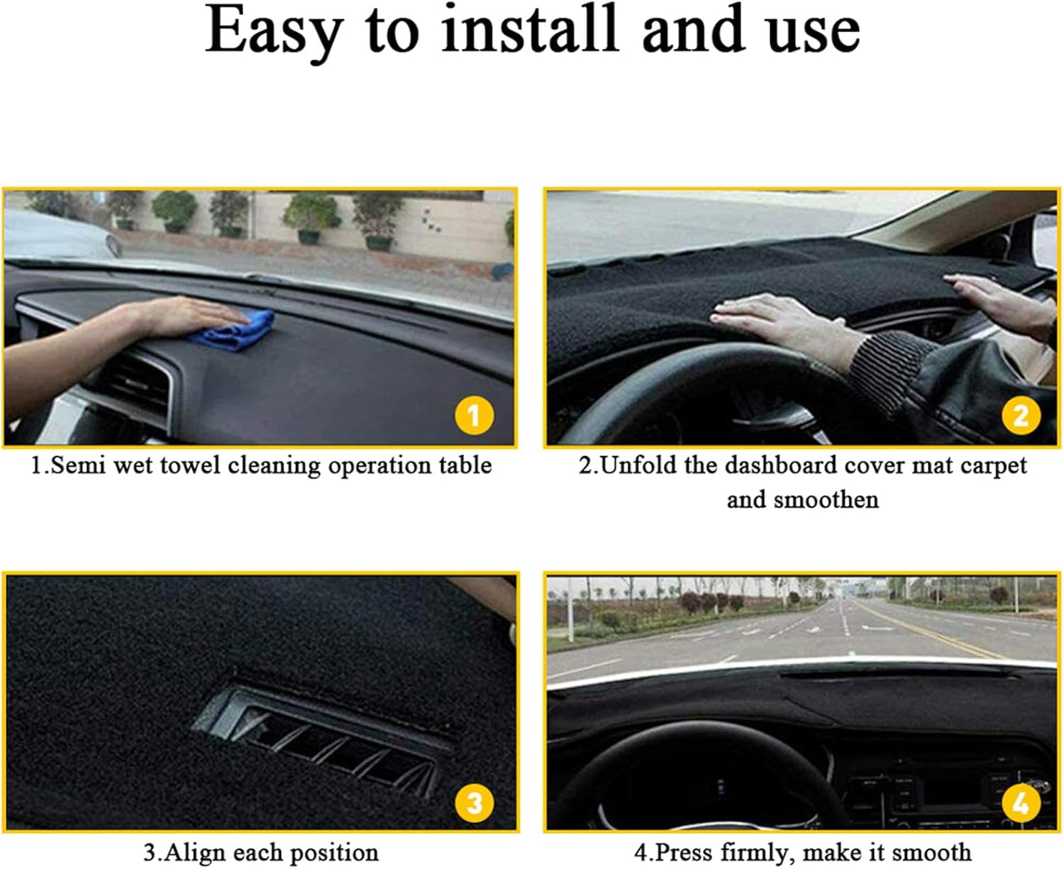 Fit for Infiniti M35 M45 2004-2009 LHD, Dash Cover, Non-Slip Dash Board Cover Mat, Black Interior Dash Covers, Car Parts