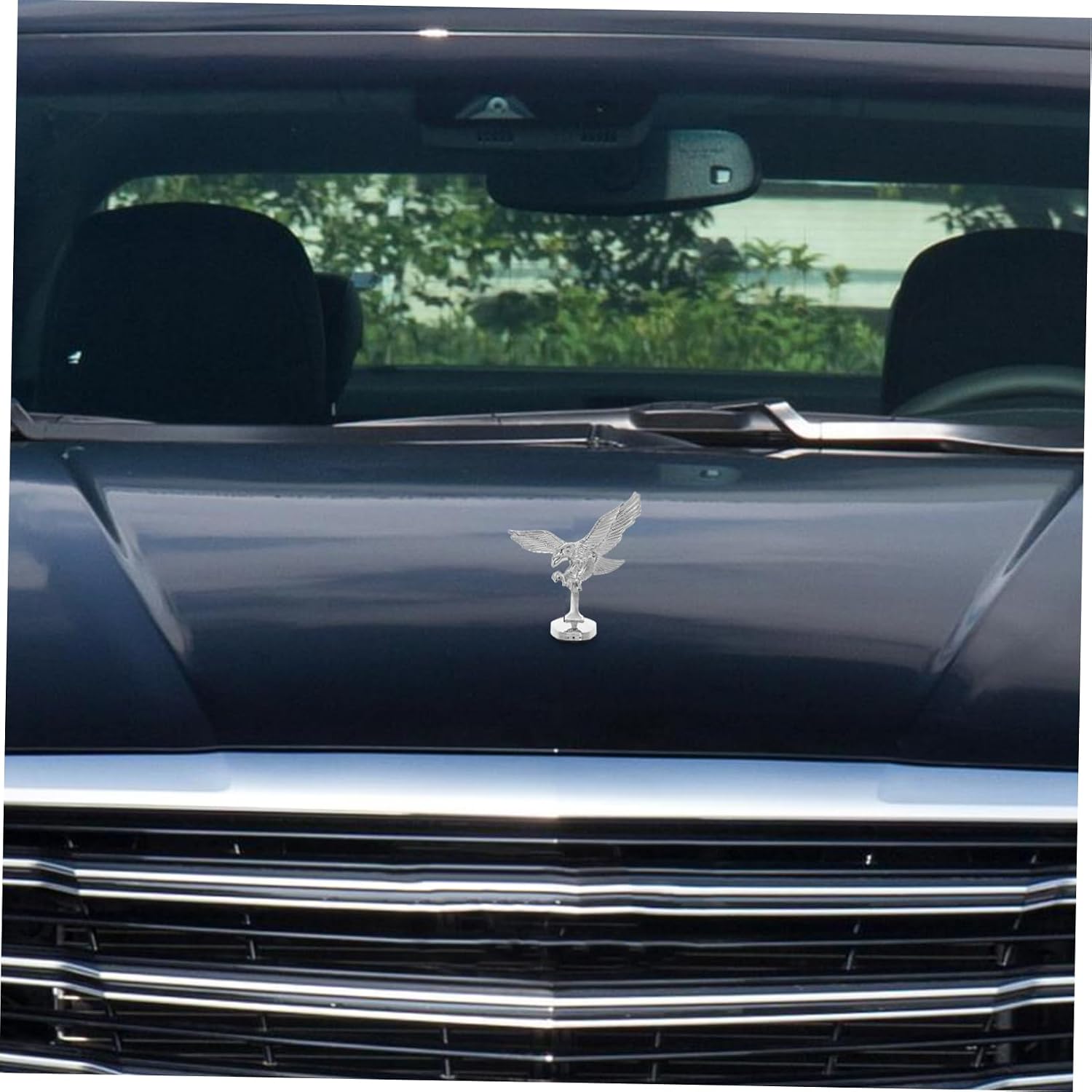 Eagle Car Hood Ornament Durable Metal Badge for Auto Front Hood Decoration Easy Installation Striking Visual Impact Fit for Cars Trucks Suvs