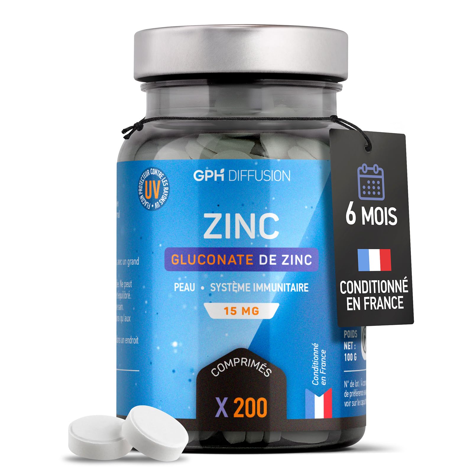 Gluconate de Zinc - 15 mg