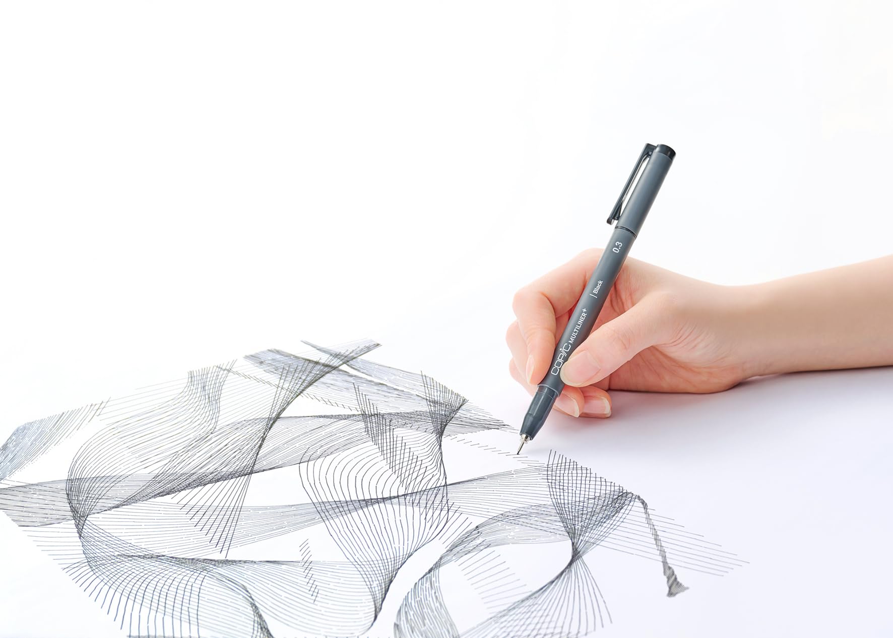 Copic Multiliner Plus Set, turchese fine, 0,03-0,5 mm x5, scrittura, scrittura a mano, penne per arte e cancelleria, disegno, schizzi, diario, penna colorata, fumetto, inchiostro permanente