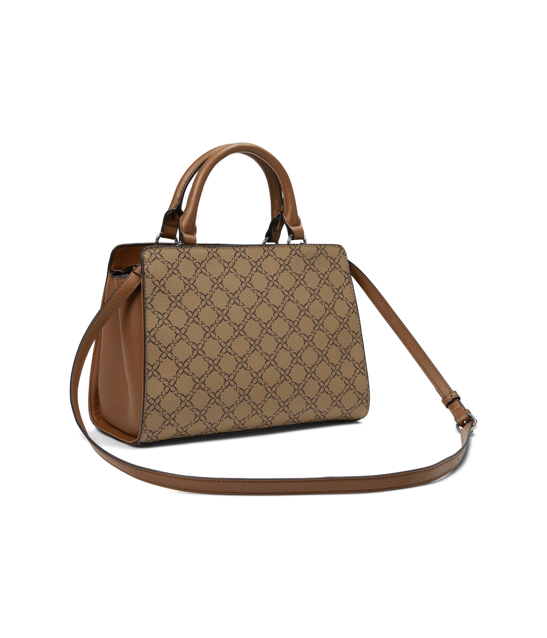 Nine West Collette Satchel, Mocha Logo