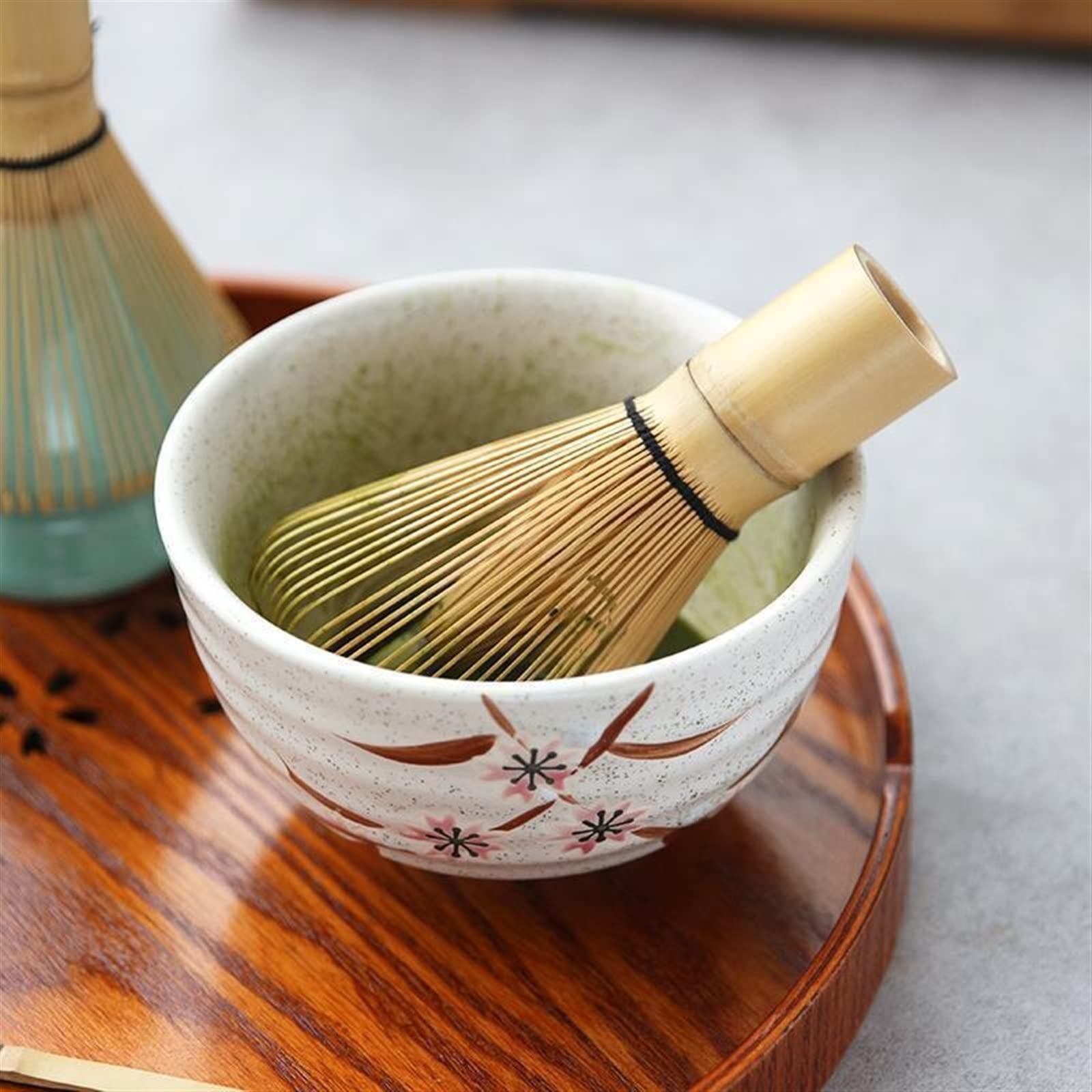 Cuillere Matcha Accessoires Faits Main Matcha Kit Ustensiles de Thé Japonais Traditionnels pour Le Matcha Convient pour Les Fêtes(3pcs-C)