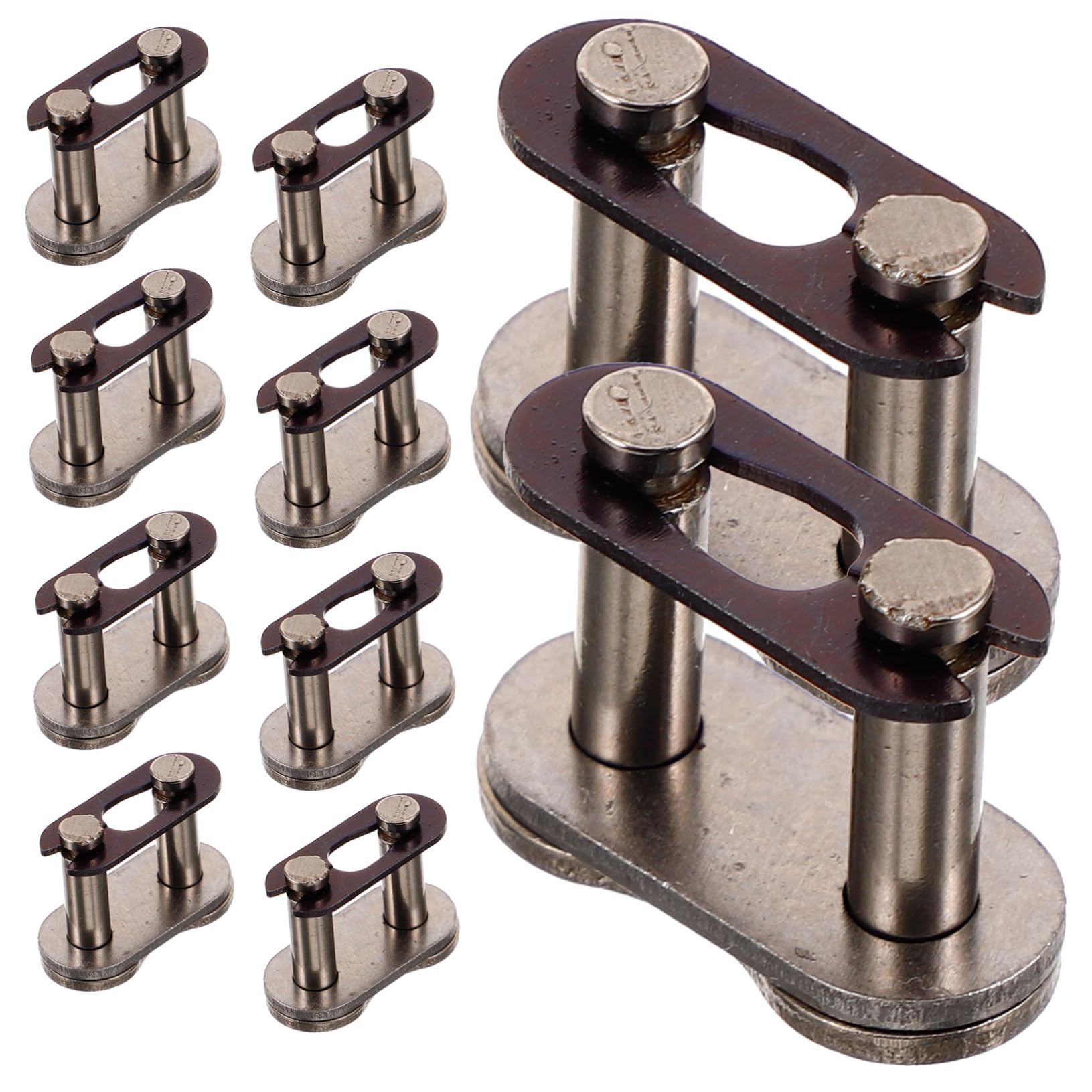 Unomor 10pcs Motorcycle Chain Buckle Sturdy Metal Chain Connecting Links for Quick Release