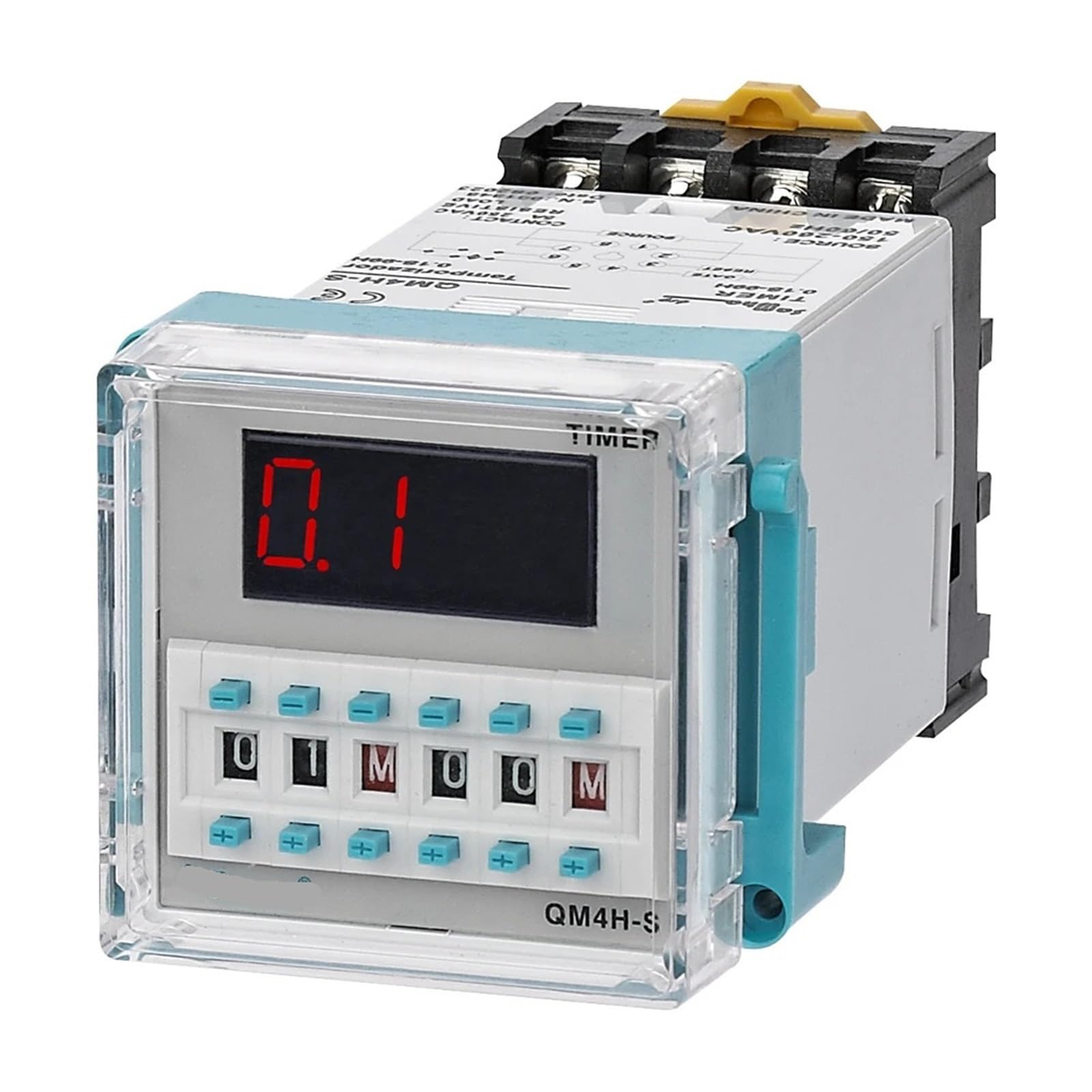 Relè temporizzato digitale QM4H DH48S con presa 1 pz.(QM4H-2Z,220VAC)