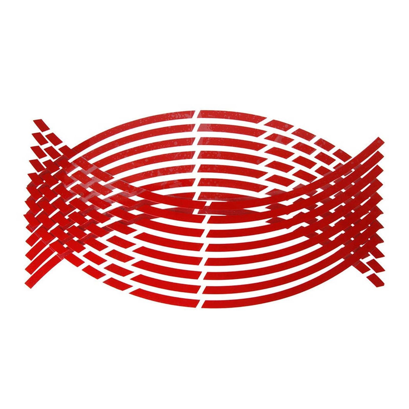 Hub Decals Rim 16Pcs 17" 18" 15" 19" Strips Motorcycle Wheel Stickers Car Reflective Rim Tape Motorbike Bicycle Auto Exterior Decals Stripe Tape(Red)
