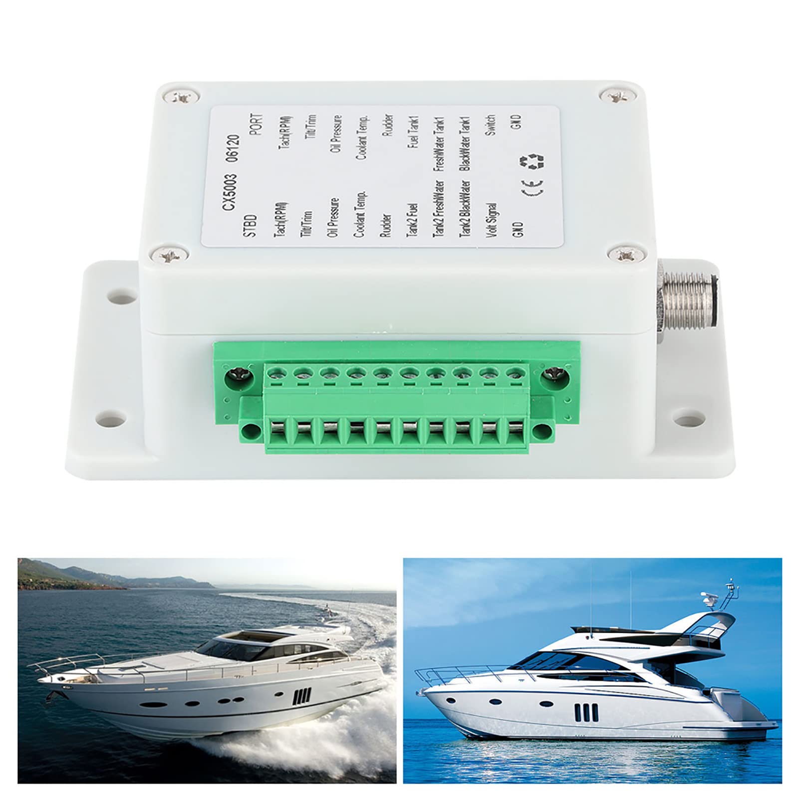 Adattatore Nmea 2000 Cx5003 Convertitore Nmea 2000 Parti ShipYacht Convertitore 9‑32 V Converti Sensore Singal in NMEA2000 IP67 Impermeabile per Yacht per Barche