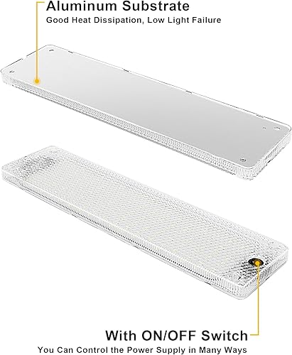 Miniatura 9 de Barra de luz interior LED de 12 V, 2376 lúmenes, CC de 12 V, tira de luces LED de techo, accesorio de iluminación interior con interruptor de