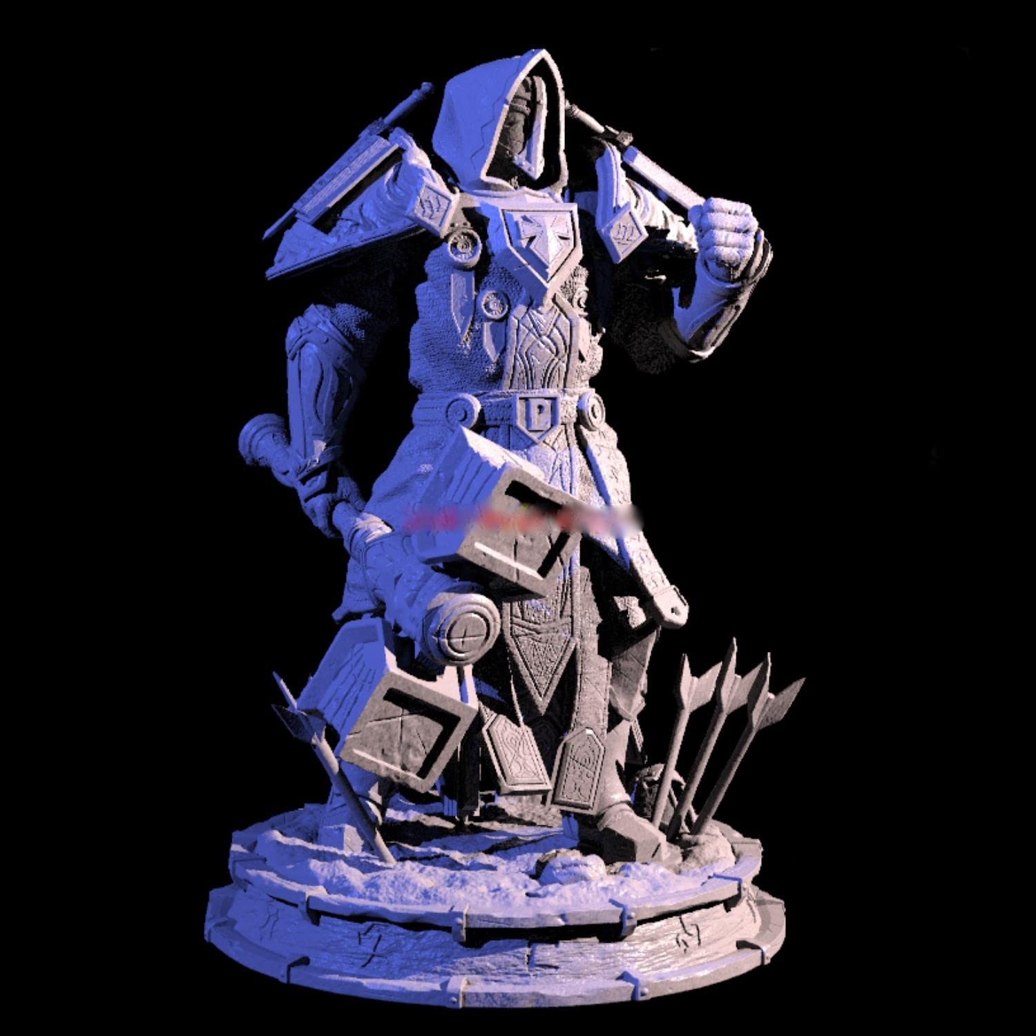 Figurine en résine Warcraft 75mm à peindre : un modèle de collection d'exception