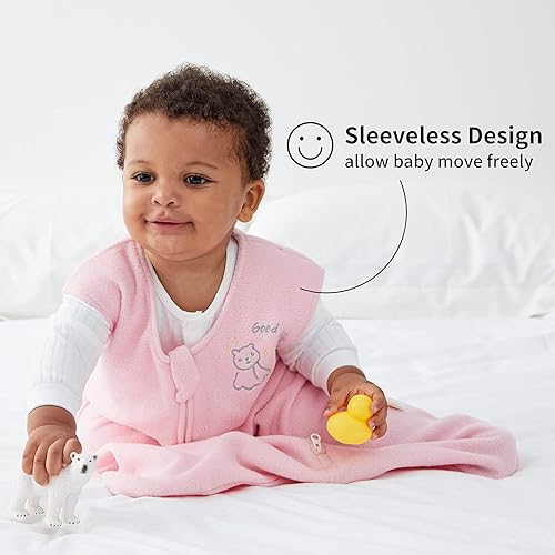 Miniatura 3 de Duomiaomiao Saco de dormir unisex para bebé, 1.0TOG, saco de dormir de microforro polar, manta para bebés y niños pequeños