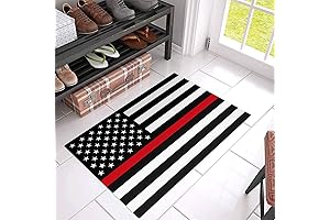 Firefighter Decor: Welcome Mat Honoring US Firefighters' Courage