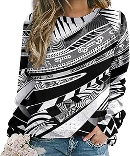 Sponsored Ad - ZOCAVIA Western Aztec Sweatshirts for Women Retro Ethnic Graphic Crewneck Long Sleeve Pullover Tops Fall Ca...