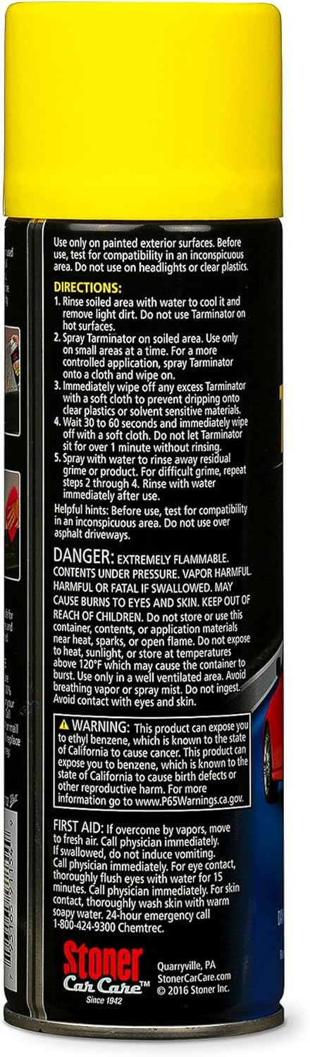 Stoner Car Care 91154-2PK Tarminator Tar, Sap, and Asphalt Remover – Fast Acting Tar and Sap Remover for Cars – Clear Coat Safe Auto Cleaner for Paint, Chrome and Wheels – 10 oz (Pack of 2) - Image 2