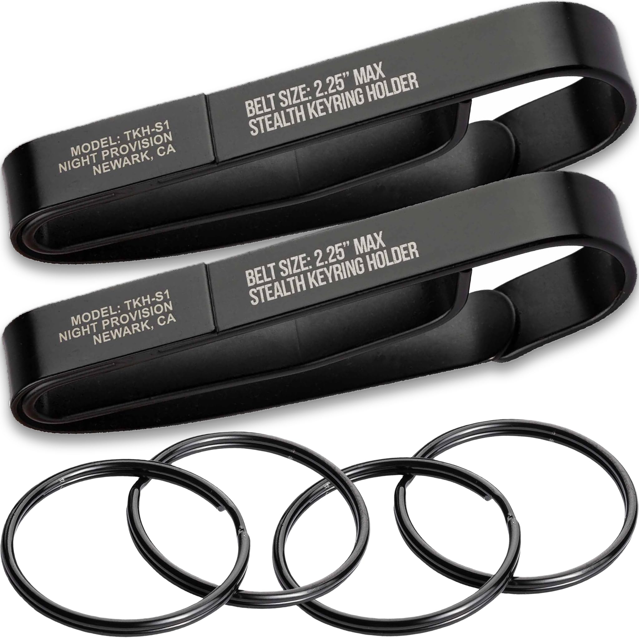 NP NIGHT PROVISION Tactical Key Ring Holder for Duty Belts, Quick Release Key Clip Stainless Steel w/XL Detachable Key Rings