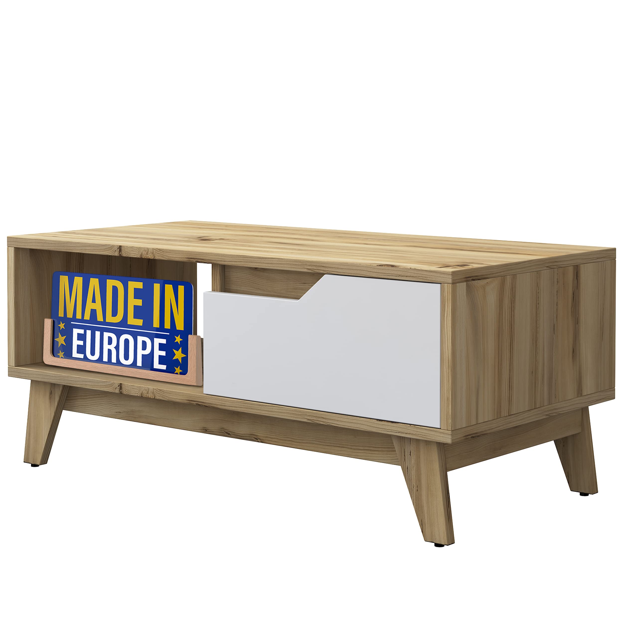 Photo 1 of **USED**
Modern Coffee Table with Drawer, 15 in Height 35.4 in Width