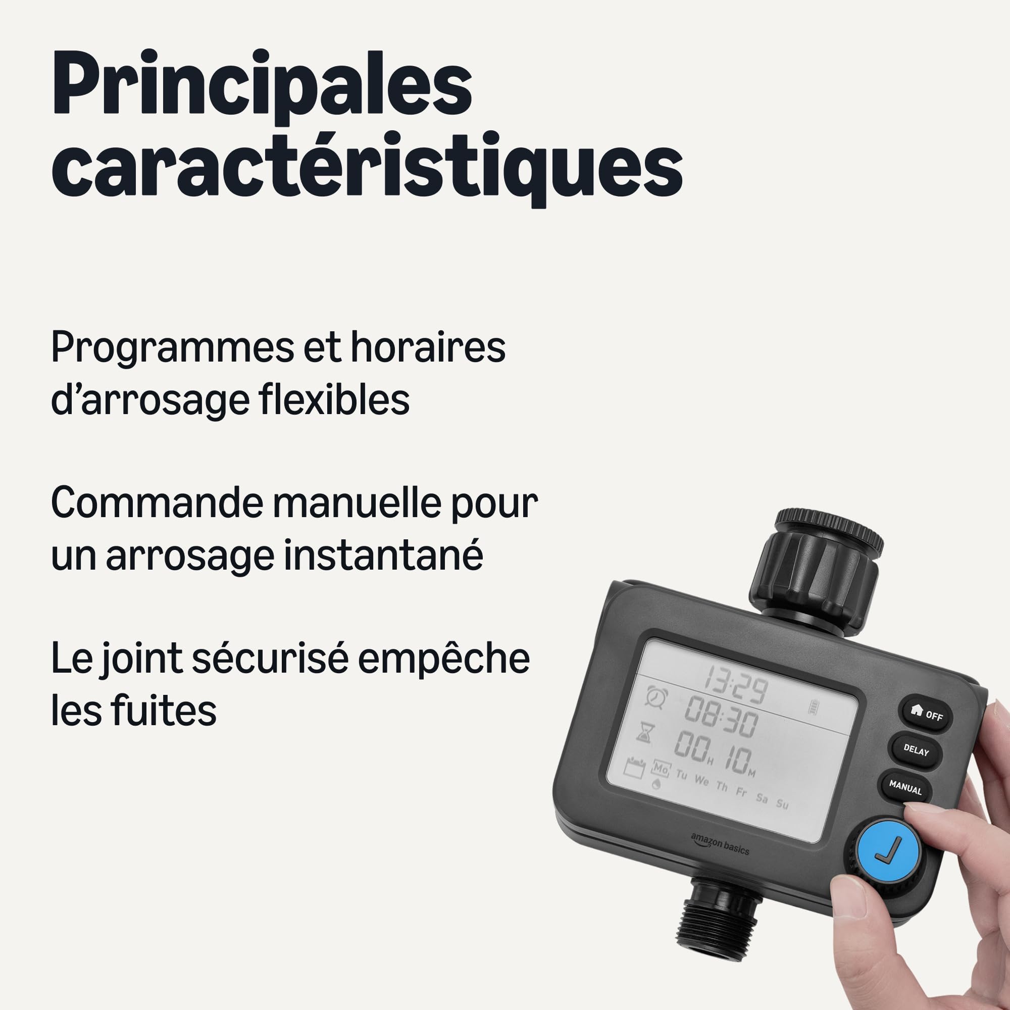 Amazon Basics - Minuteur d'arrosage à Sortie Unique, 1 Paquet