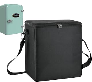 Estuche de almacenamiento para congelador, bolsa de almacenamiento para refrigerador con correa para el refrigerador, bolsa de transporte, bolsa de transporte, bolsa de maquillaje, color negro