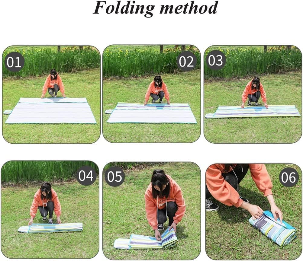 Picnic Blanket ，Outdoor Blanket，Multi-purpose padPicnic Blanket Waterproof 39*59in/59*78in/78*78in Foldable Outdoor Beach Blanket With Carrying Handle Machine Washable Portable Picnic Mat for Park, Hi