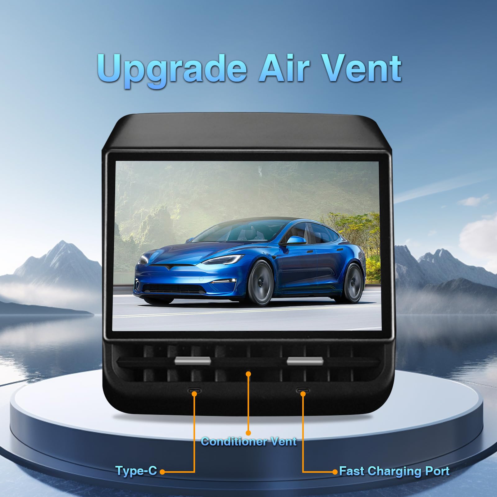 Écran d'affichage arrière de 21,6 cm compatible avec Tesla Model 3 19-23 et Y19-24, Android 13 prend en charge le visionnage de films HD, 4 + 64 G, 8 cœurs, prend en charge le réglage du siège