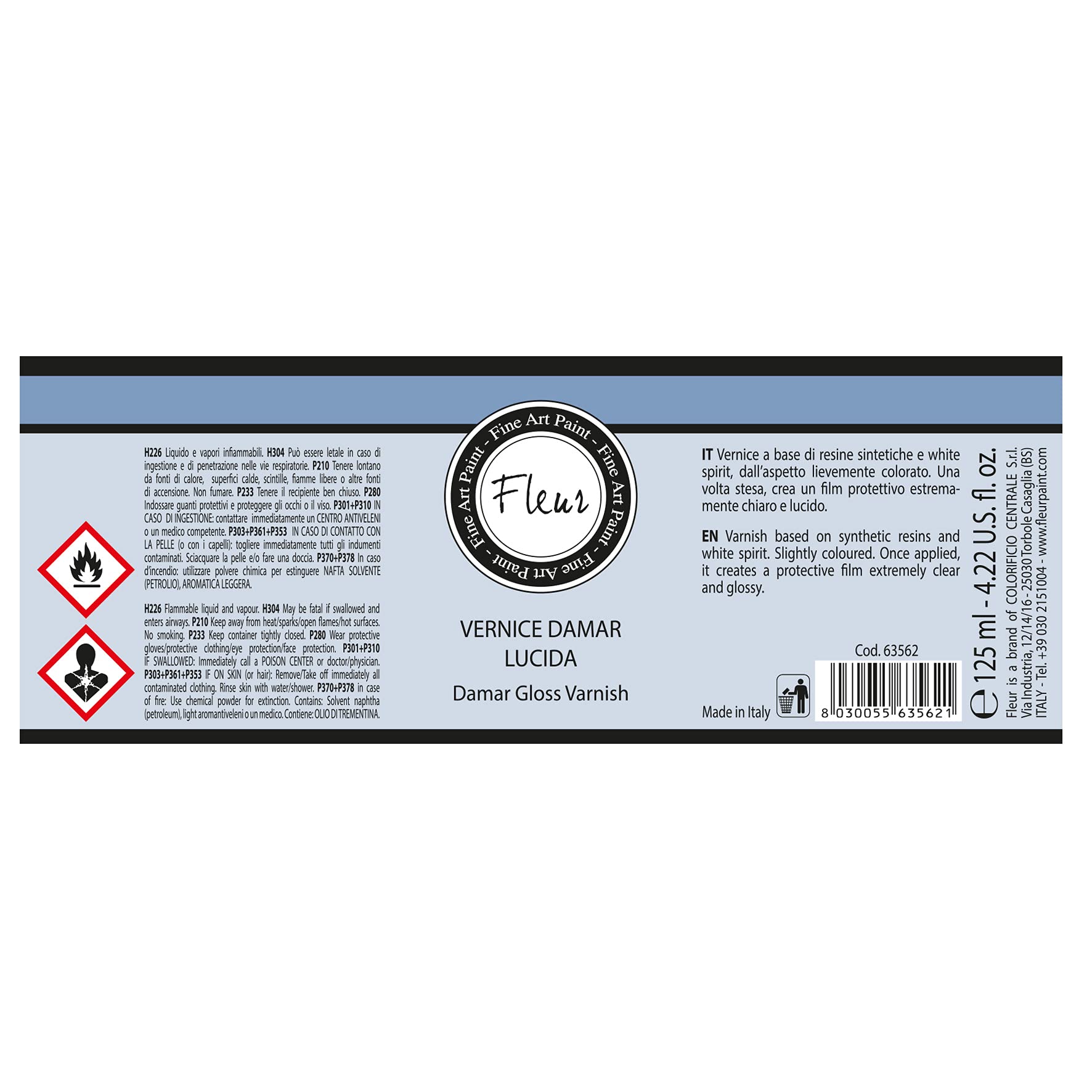 Image secondaire de Peinture Damar Brillante Fleur - 125 ml pour Beaux-Arts