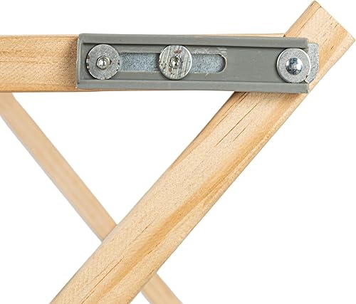 Vista 7 de Household Essentials X-Frame - Estante de secado de ropa, marco de madera estable con pies inclinados, varillas envueltas en vinilo suave, 23.8 pies