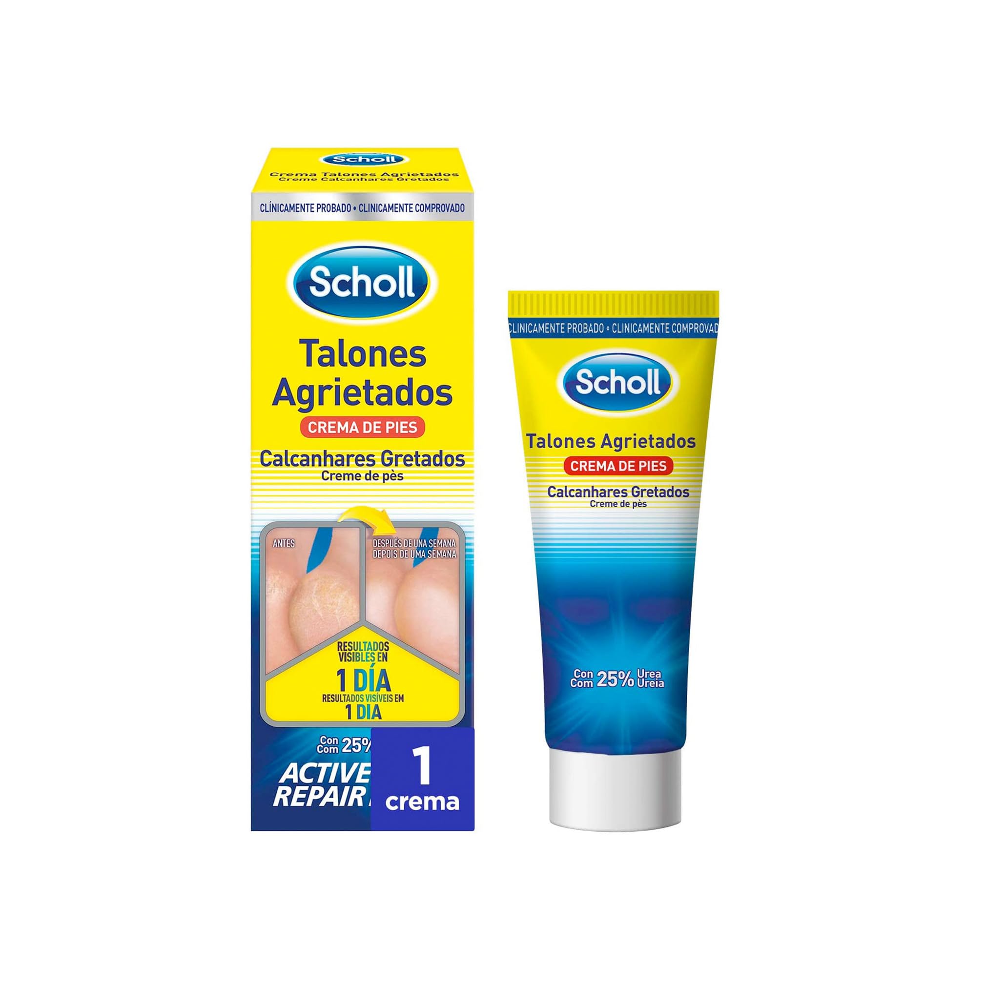 Crema Scholl Reparadora de Talones Agrietados: una solución intensiva para pies secos y dañados.