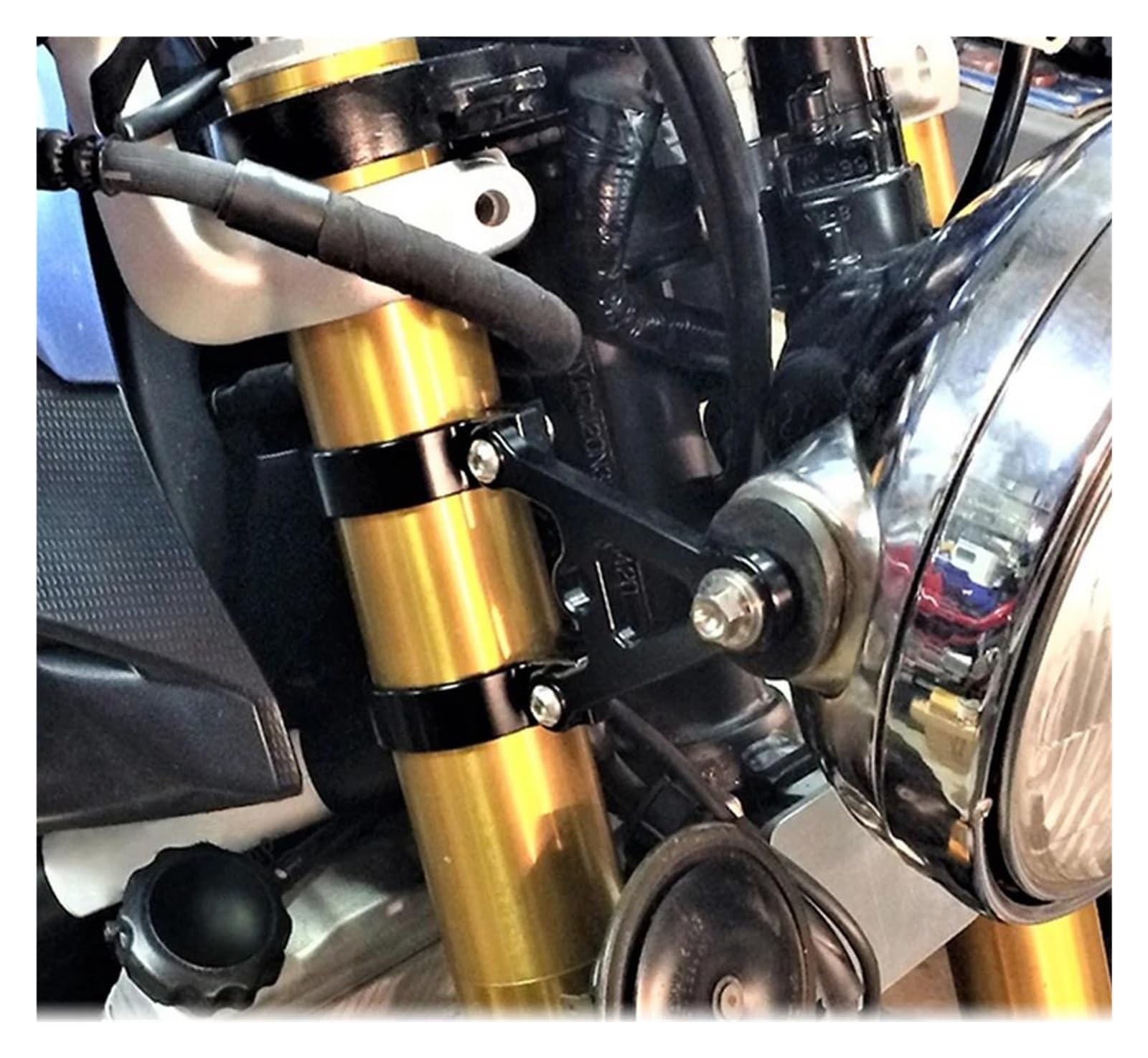 Per YAM&AHA FZ-09 MT-09 XSR900 MT-07 FZ07 XSR700 E Per Du&cati Scrambler Sixty2 – Staffa Faro In Alluminio Per Steli Forcella Anteriore Da 41mm