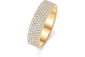 Cubic Zirconia Wide Eternity Wedding Band for Women