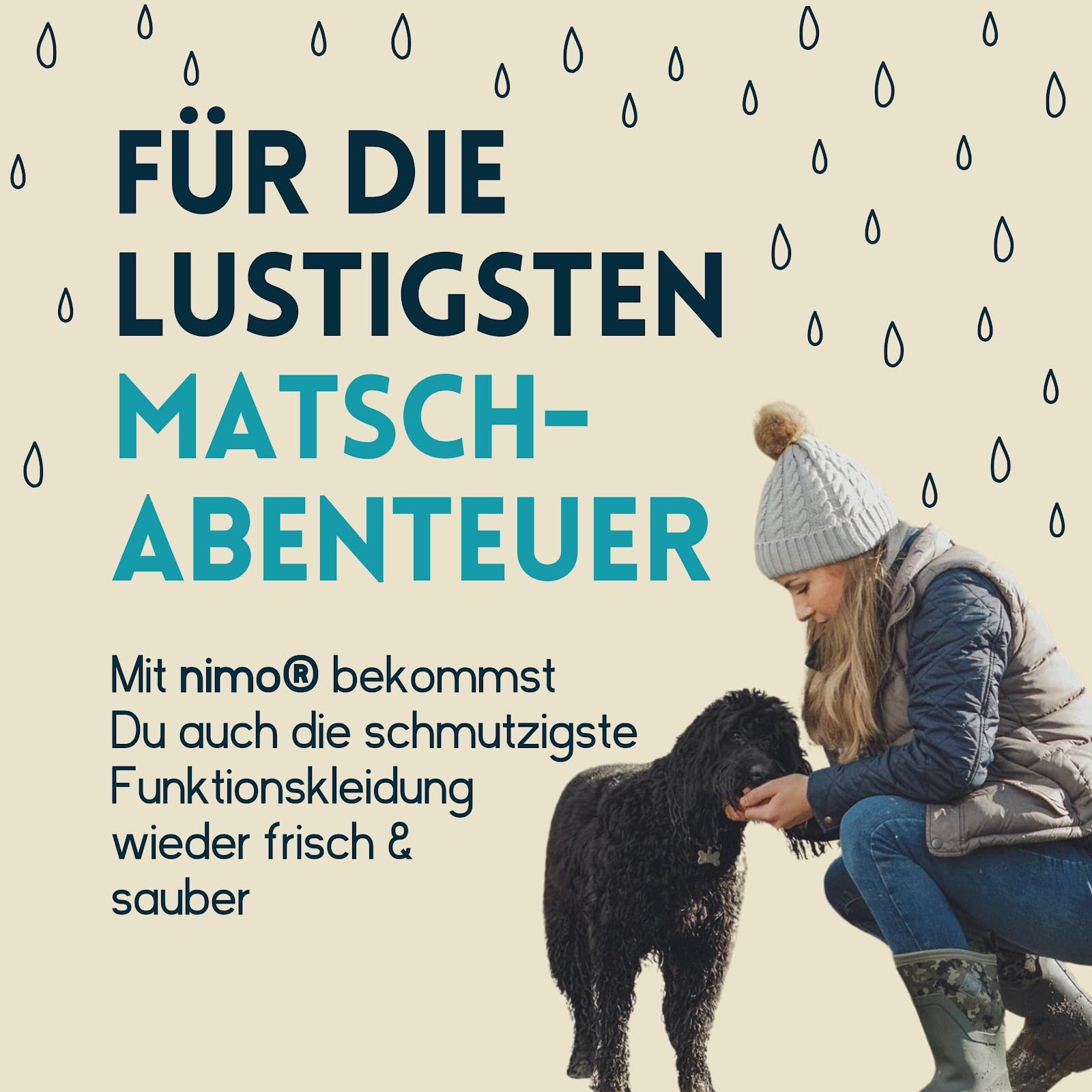 nimo® Waschmittel für Funktionskleidung | ohne Duftstoffe & Farbstoffe | Spezialwaschmittel für Funktionstextilien, GORE-TEX, Sympatex | vegan