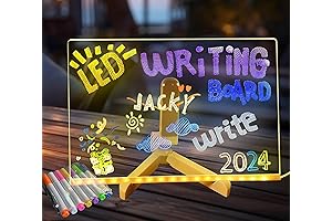 Acrylic Doodle Glass Light Message Board