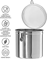 Vista 18 de Frasco hermético Oggi de acero inoxidable con tapa transparente y cierre de sujeción, Plateado