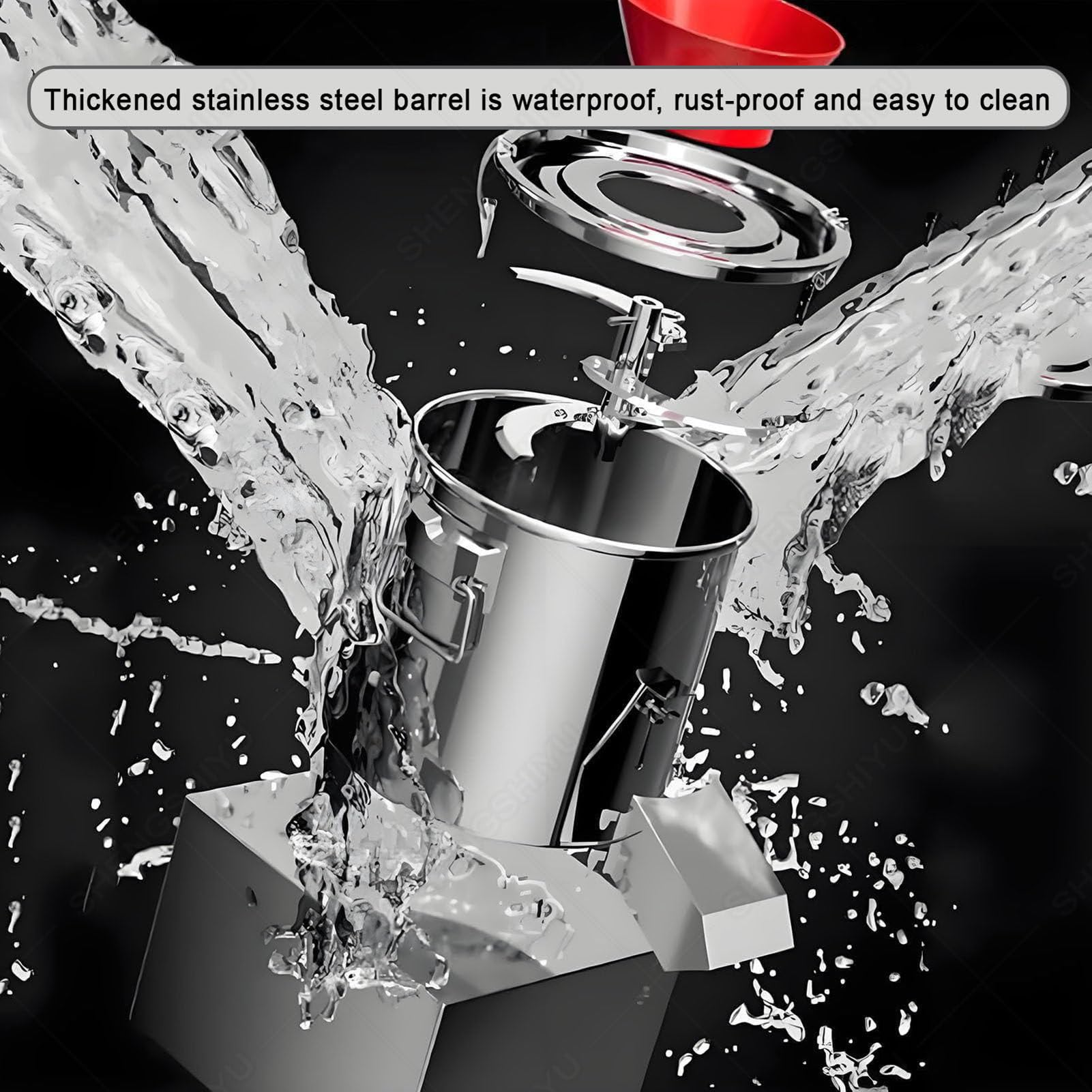 Tritatutto Verdure Elettrico 1800W,Trituratore Alimenti Animali,Motore Brushless in Rame Puro,3500 Giri/Min,Lame in Lega di Titanio,Tritacarne Verde/Tritaforaggio