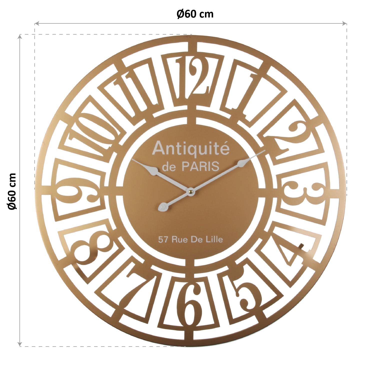Versa Klistermärke Decoratieve stille wandklok voor keuken, woonkamer