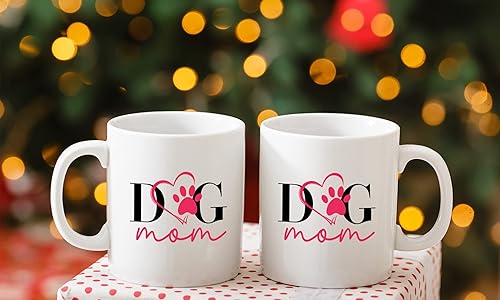 Miniatura 6 de Winston & Bear Taza para mamá de perro, tazas de café divertidas de 11 y 15 onzas para amantes de los perros, regalos divertidos para papás y madres