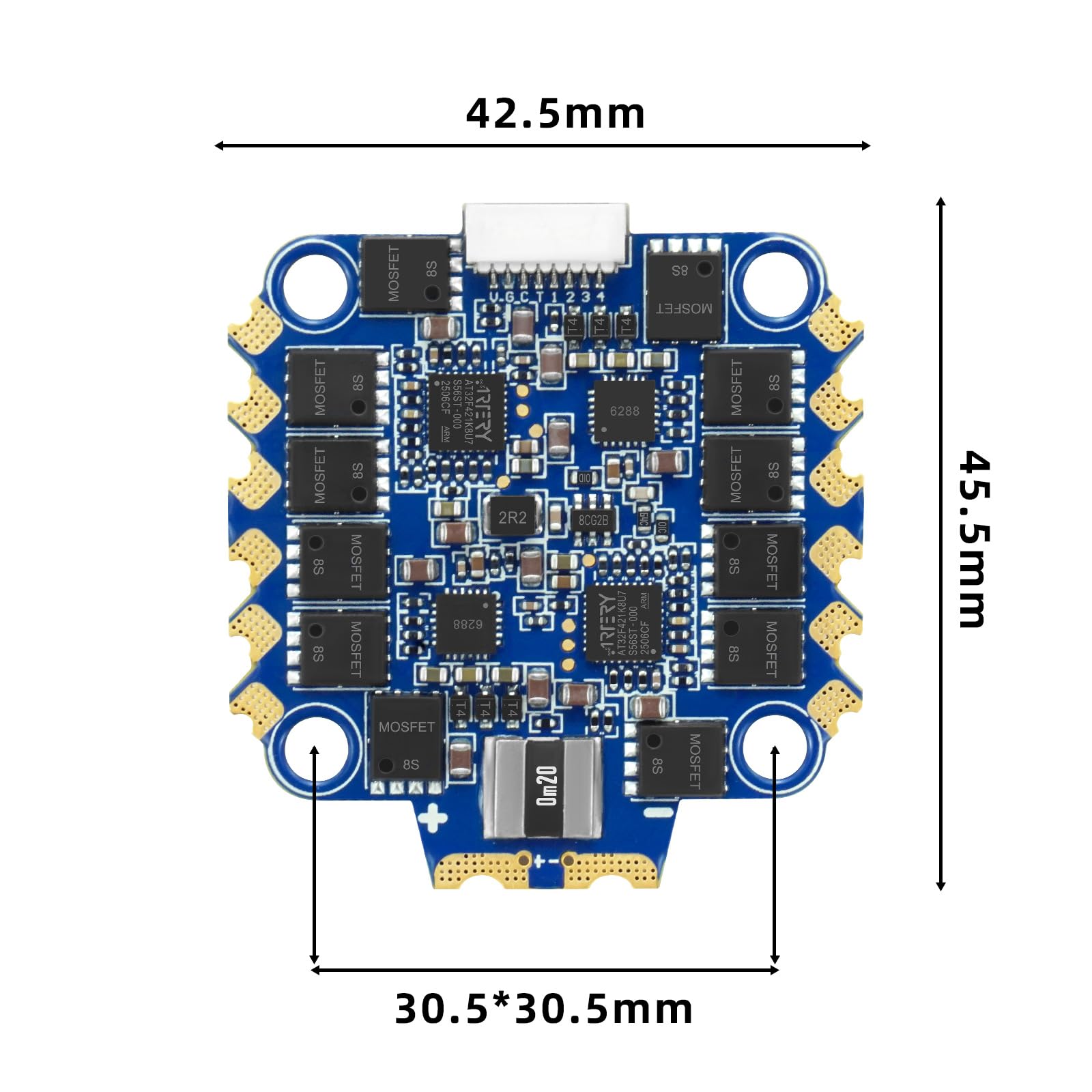 Regulador de velocidad electrónico 4 en 1 ESC 70A 2-8S para drone FPV