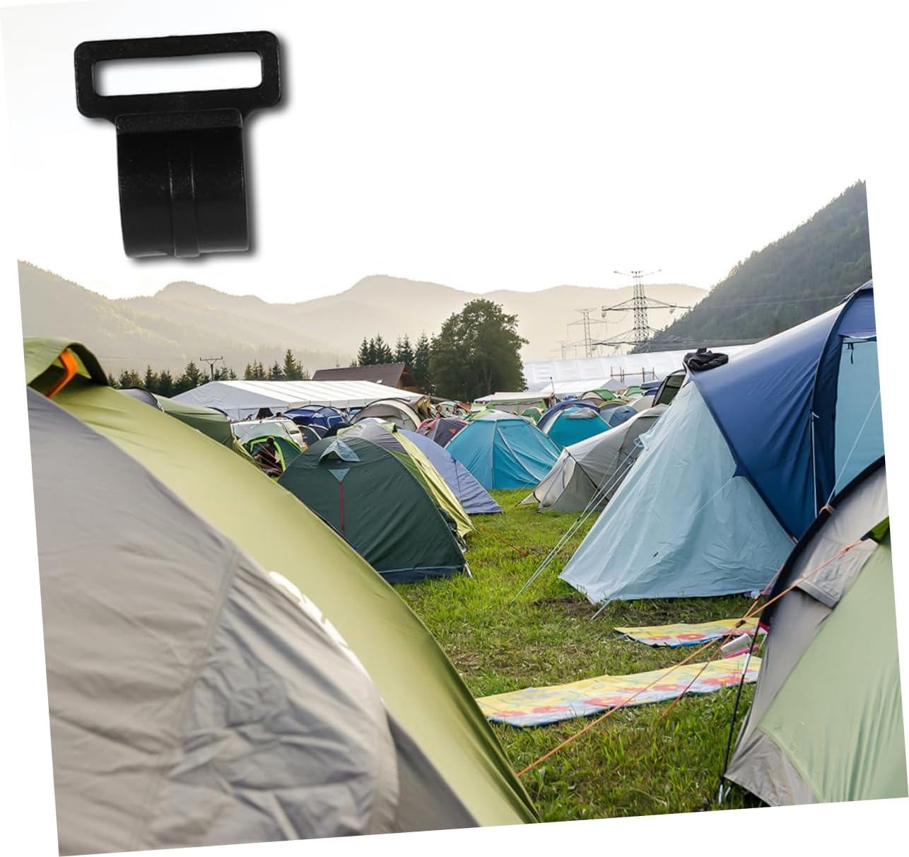 30pcs Tent Pole Clips Lightweight Clips for Camping Awning Accessories High Strength Hooks for Tarps and Portable Tent Equipment