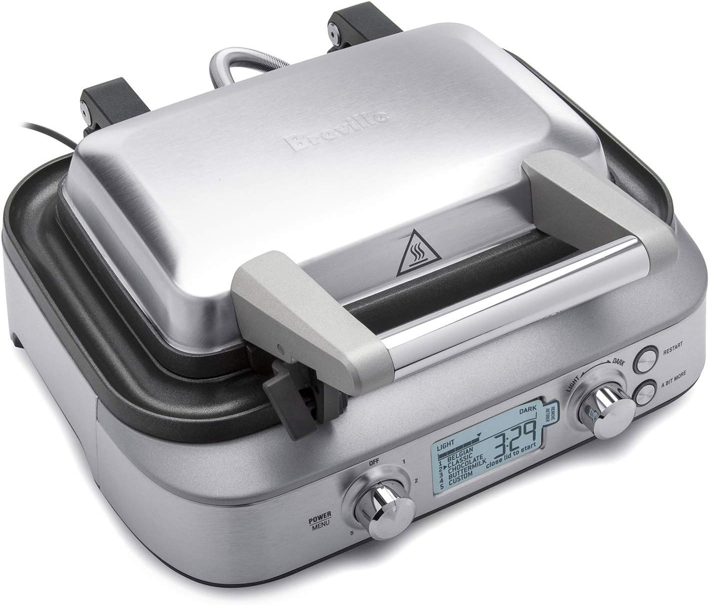 Breville the Smart Waffle™ Pro 2 Slice Waffle Maker, BWM620XL, Brushed Stainless Steel