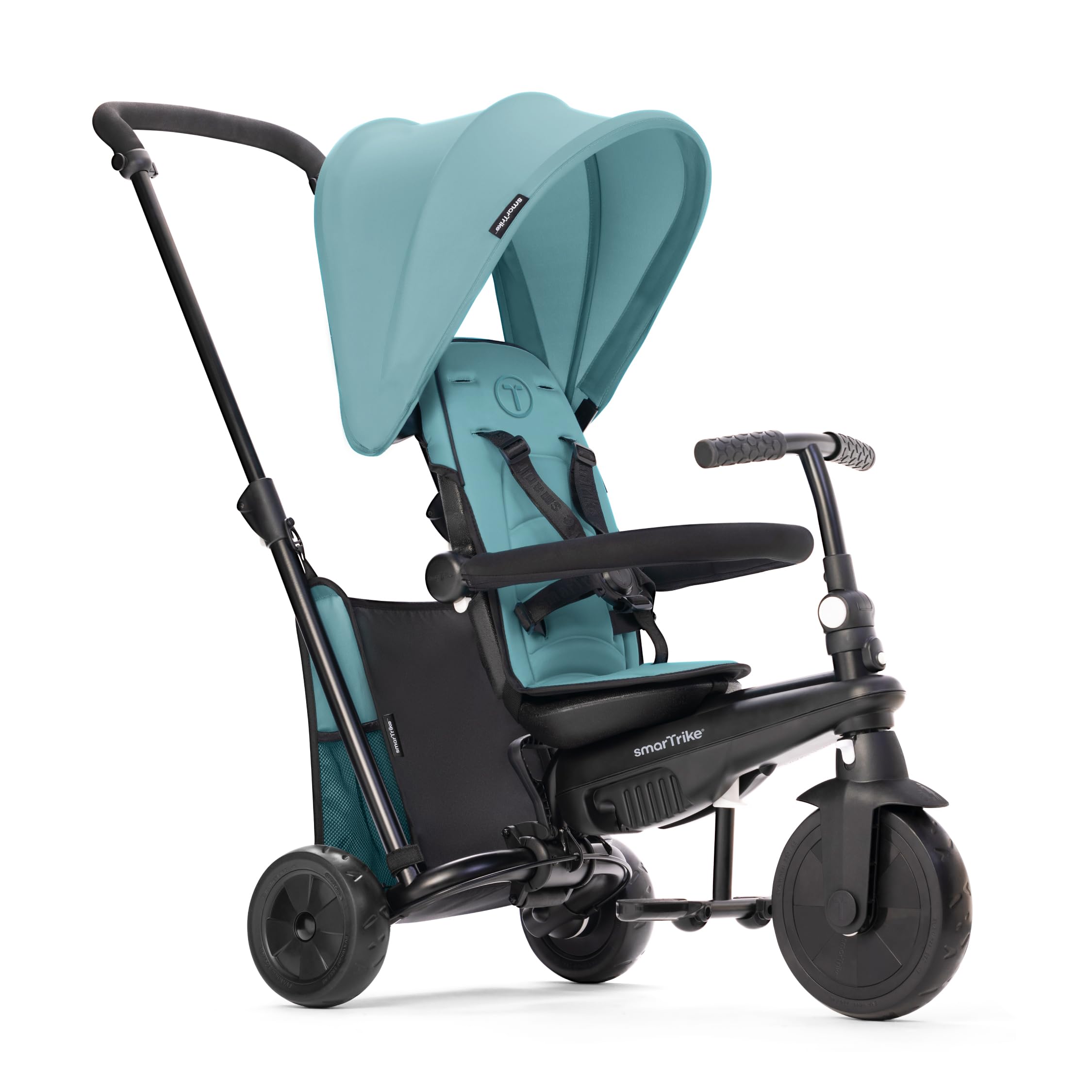 smarTrike STR3 Triciclo pieghevole per bambini piccoli con certificazione passeggino per 1,2,3 anni - Triciclo multiplo a 6 livelli, Turchese