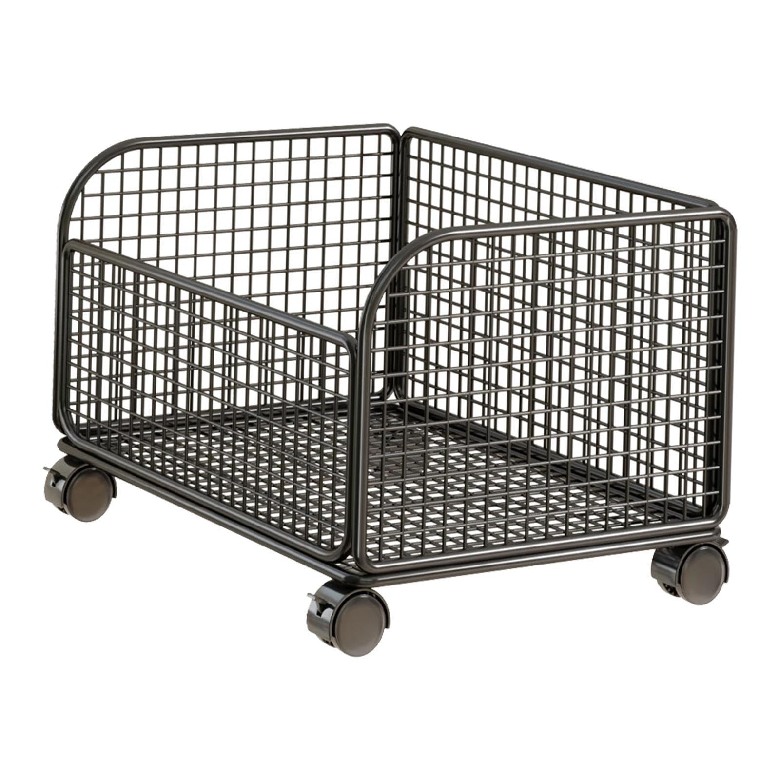 Chariot utilitaire mobile Sharplace noir pour optimiser les petits espaces de vie