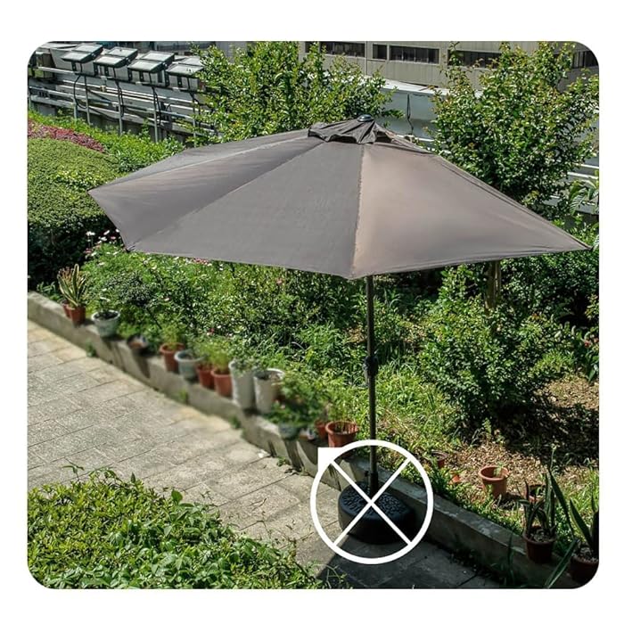 Buy LISSY Half Round Balcony Umbrella 10ft, Windproof Patio Umbrella