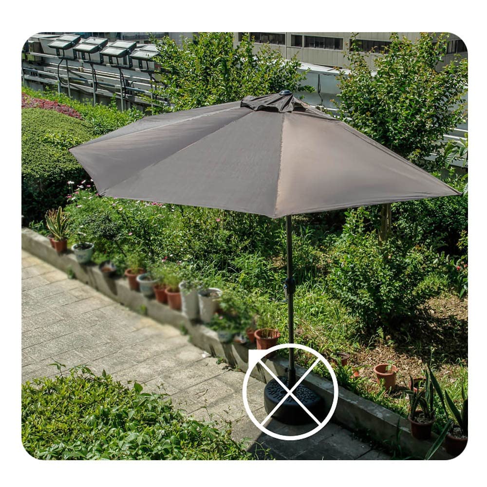 Buy LISSY Half Round Balcony Umbrella 10ft, Windproof Patio Umbrella