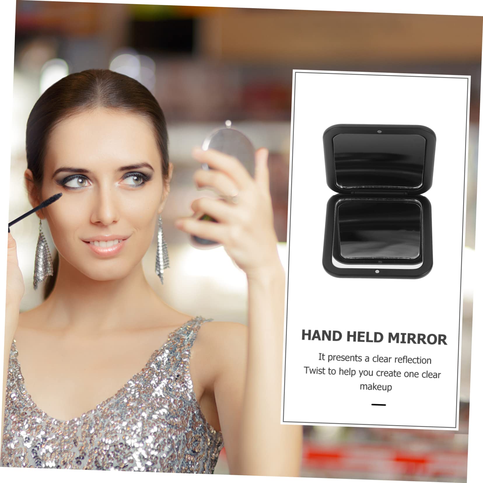 Healeved 3stücke Klappbarer Mini-Magnifying Makeup Spiegel Tragbarer Taschenspiegel Für Reisen Und Makeup Faltbares Design Für Praktische Anwendung Unterwegs Vergrößerung