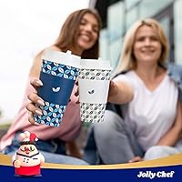 Vista 7 de JOLLY CHEF 16 oz Coffee Cups with Lids 100 Pack, Disposable Hot Paper Coffee Cups with Lids, Sleeves and Stirrers for Christmas, Thanksgiving, Party