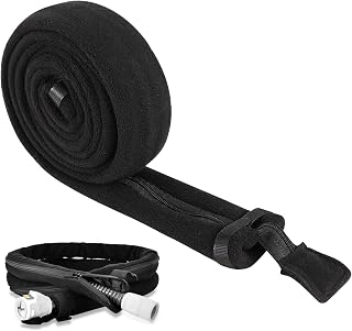 CPAP Tube Cover Black Cpap Hose Covers 6FT Tubing Wrap Ultra Soft Zippered Fleece Cover CPAP Accessories for All CPAP Tubing