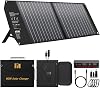 60W Portable Solar Panels with PD3.0 PD45W USB-C QC3.0 USB-A 18V DC MC4 Outputs Foldable Solar Panel for Camping RV Trip Fast Charging for Small Power Station Generator Cell Phone Power Bank