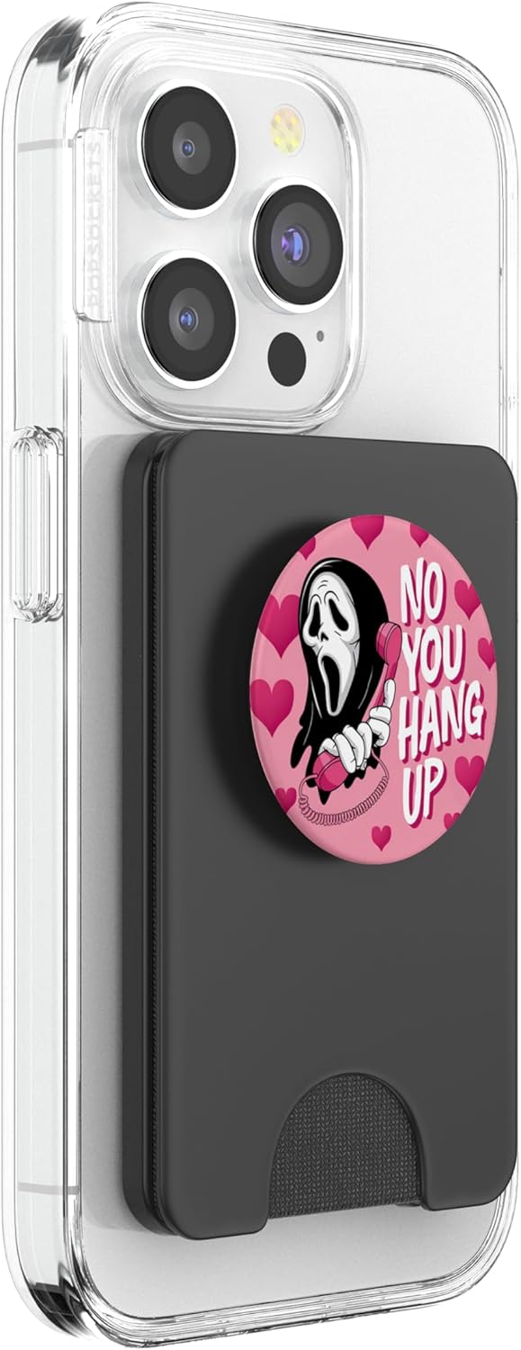 No You Hang Up Ghost Funny Halloween Romance Design PopSockets PopWallet for MagSafe