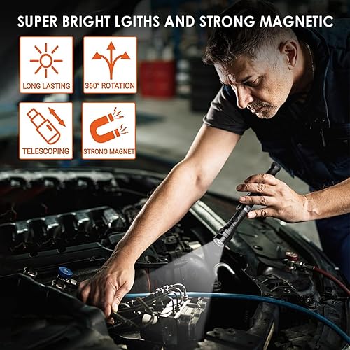 Miniatura 5 de Regalos para hombres, herramienta magnética LED, rellenos de calcetines para adultos, regalos de cumpleaños para hombres, linterna magnética