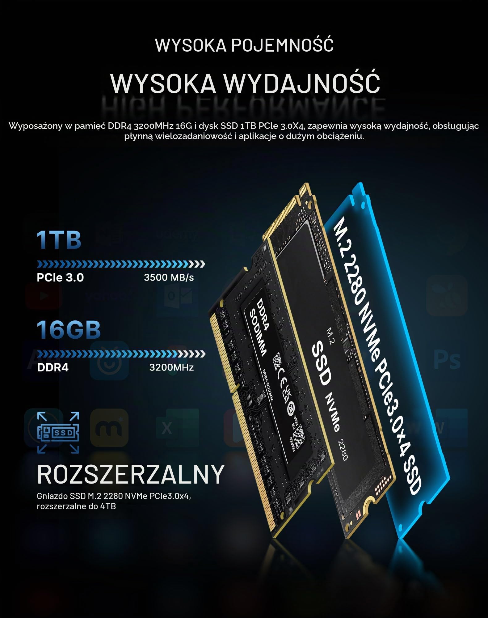 BOSGAME E5 Mini PC Ryzen 5000 Series Dual LAN, domowe biuro, domowe komputery stacjonarne, AMD 5300U 16 GB DDR4 1 TB PCIe 3.0x4 SSD, potrójne wyświetlacze HDMI 2.0x1, DPx1, USB-C x1, Wi-Fi 5, BT 5.0