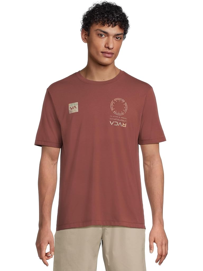 Brown RVCA Va Mark Fill Short Sleeve